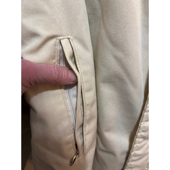 VINTAGE Original Varsity by Catalina Lined Bomber Full Zip Beige Jacket; Size 40 - Picture 6 of 10